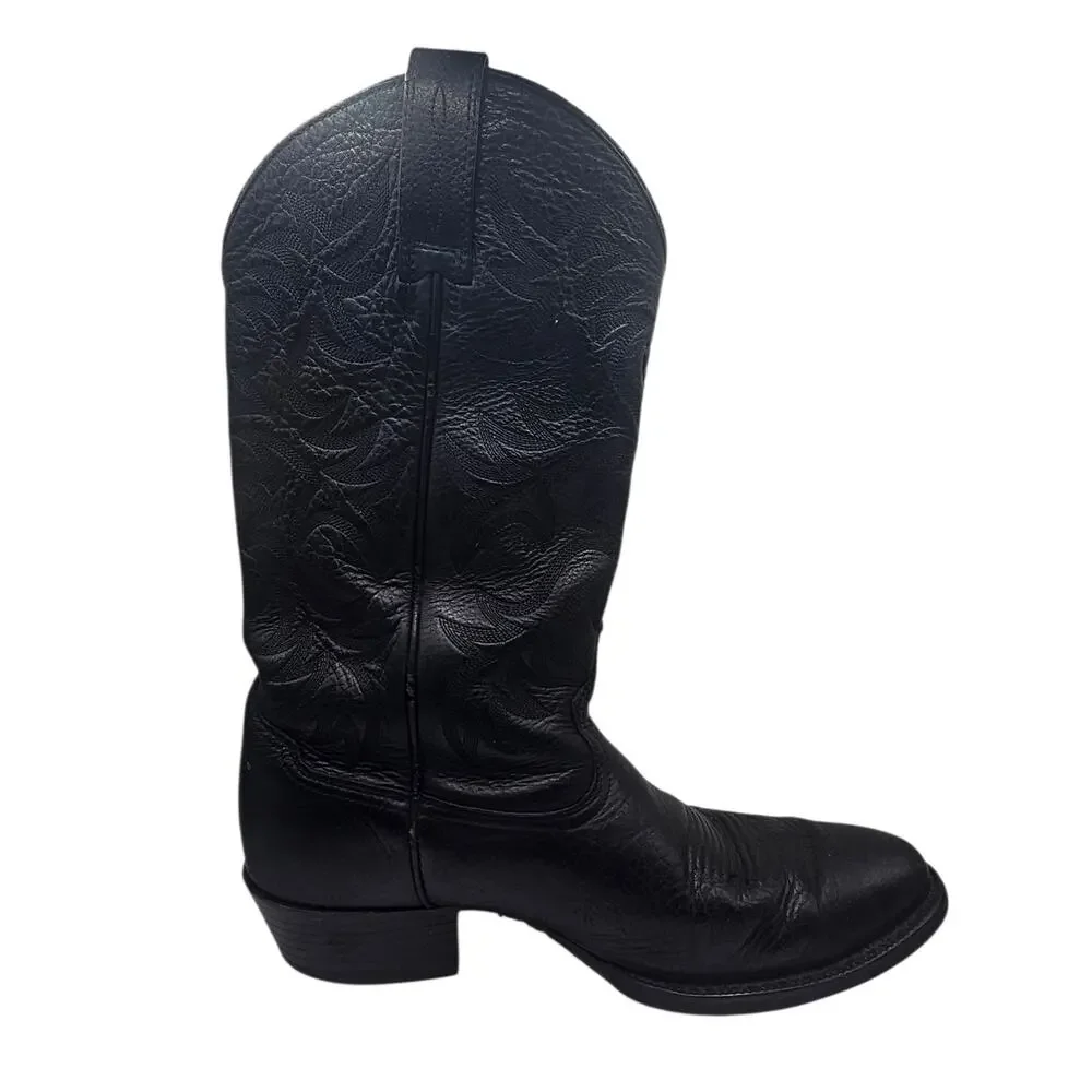 Ariat Mens Black Heritage R Toe Western Leather Cowboy Boots